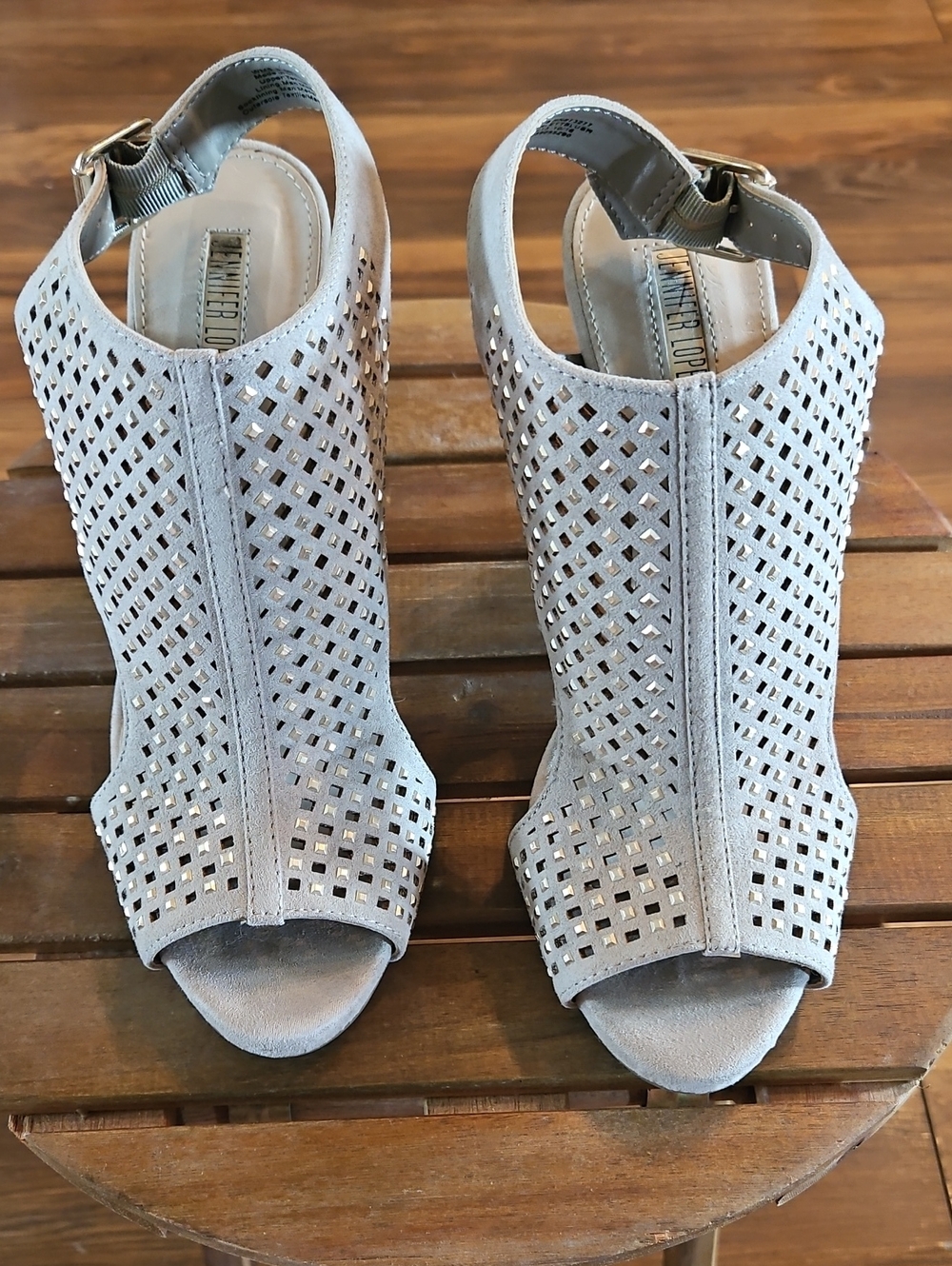 Jennifer Lopez Peep-Toe Slingback Heels